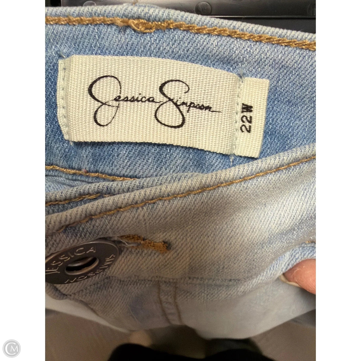Jeans Cropped By Jessica Simpson In Blue Denim, Size: 22