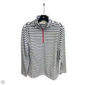 Jacket Fleece By Lands End In Striped Pattern, Size: M