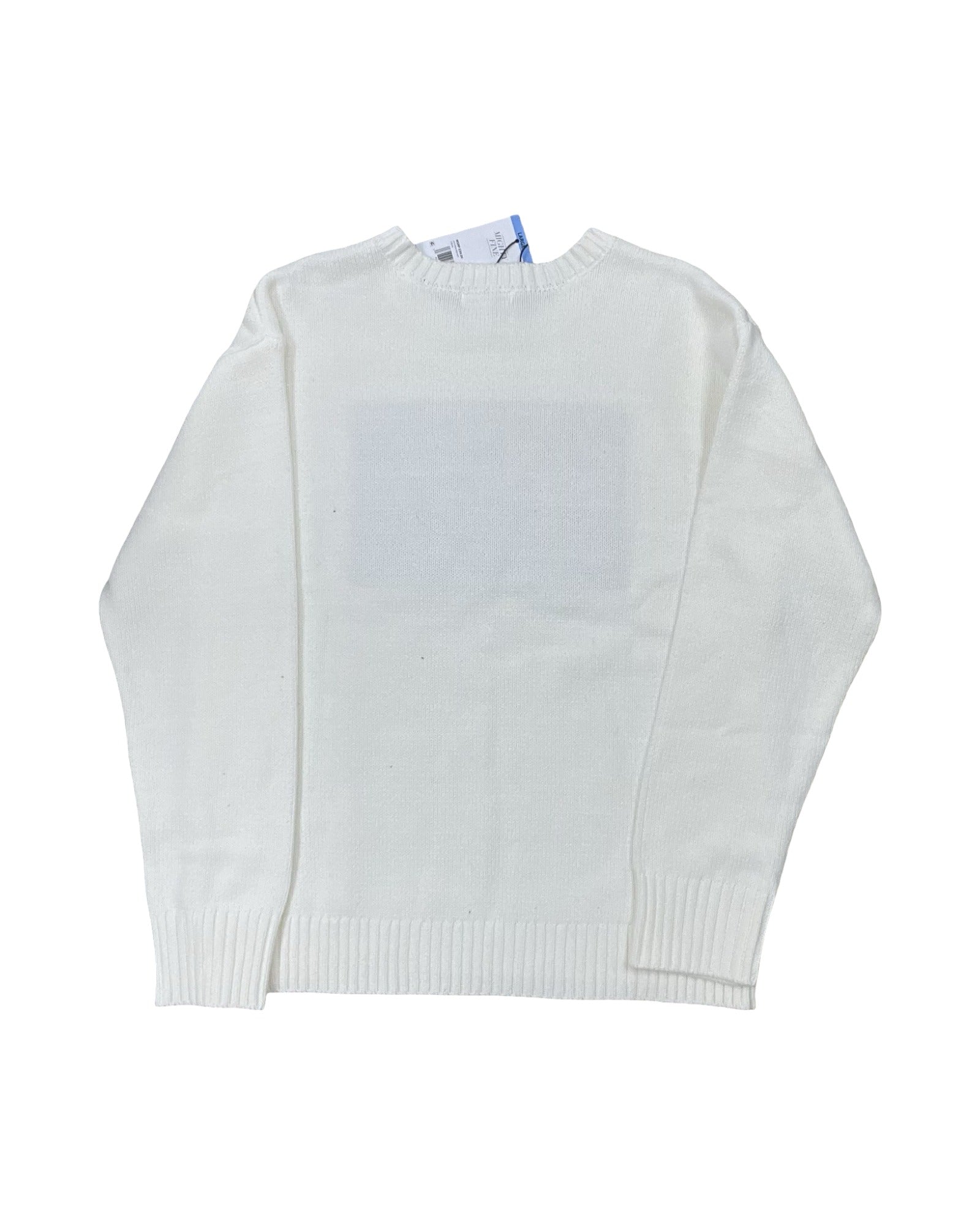 Sweater By Mighty Fine In White, Size:L