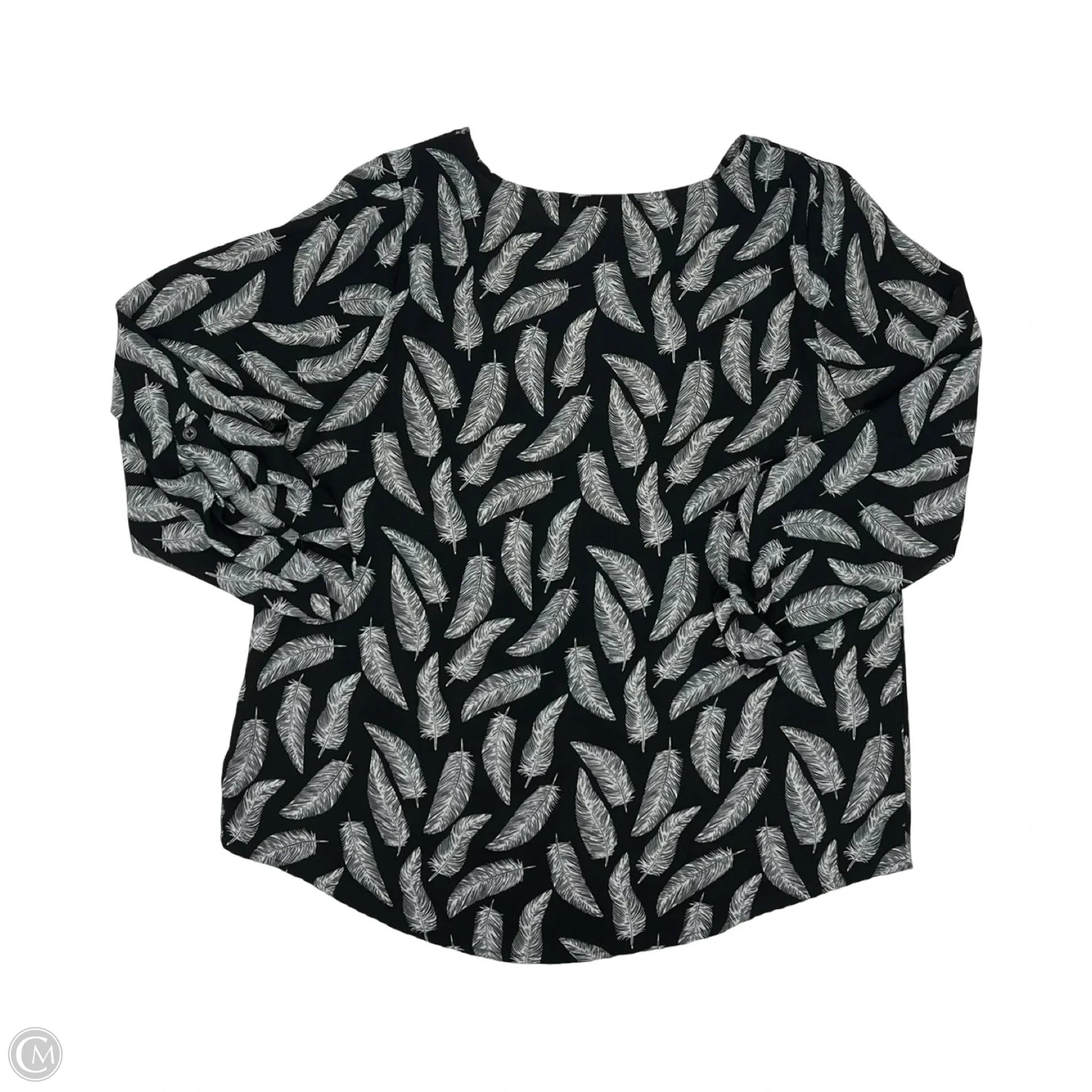 Blouse 3/4 Sleeve By 41 Hawthorn In Black & White, Size: S