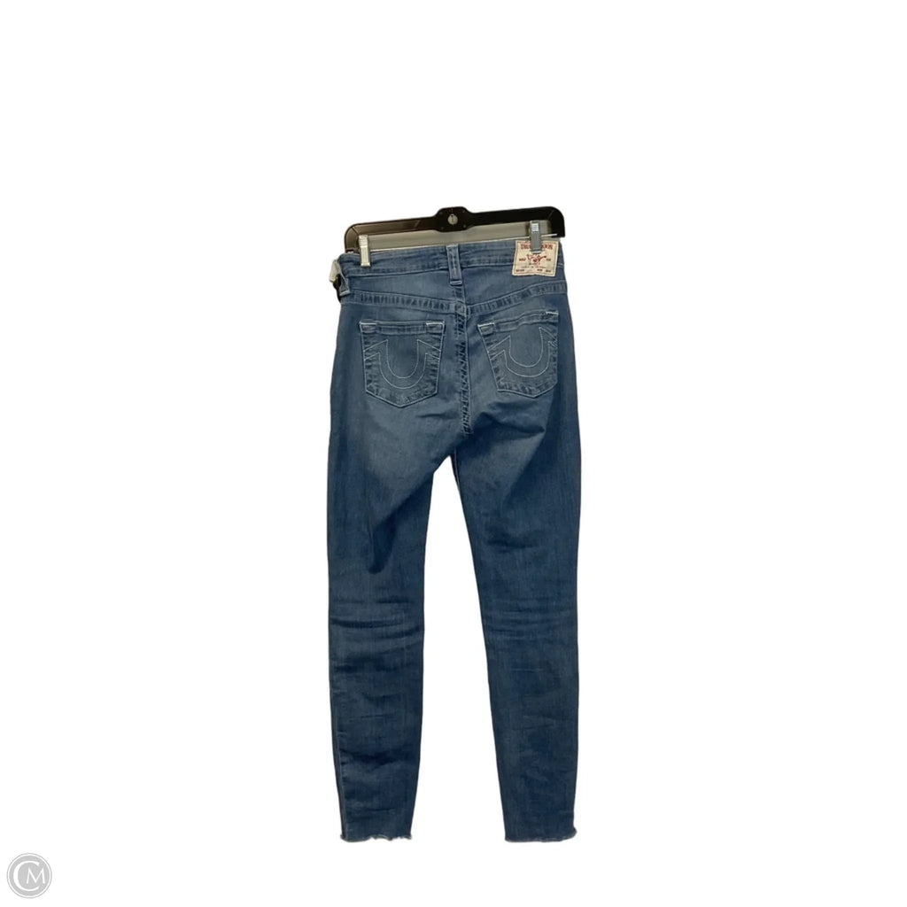 Jeans Skinny By True Religion In Blue Denim, Size: 4