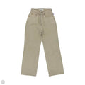 Jeans Straight By Abercrombie And Fitch In Cream Denim, Size: 0