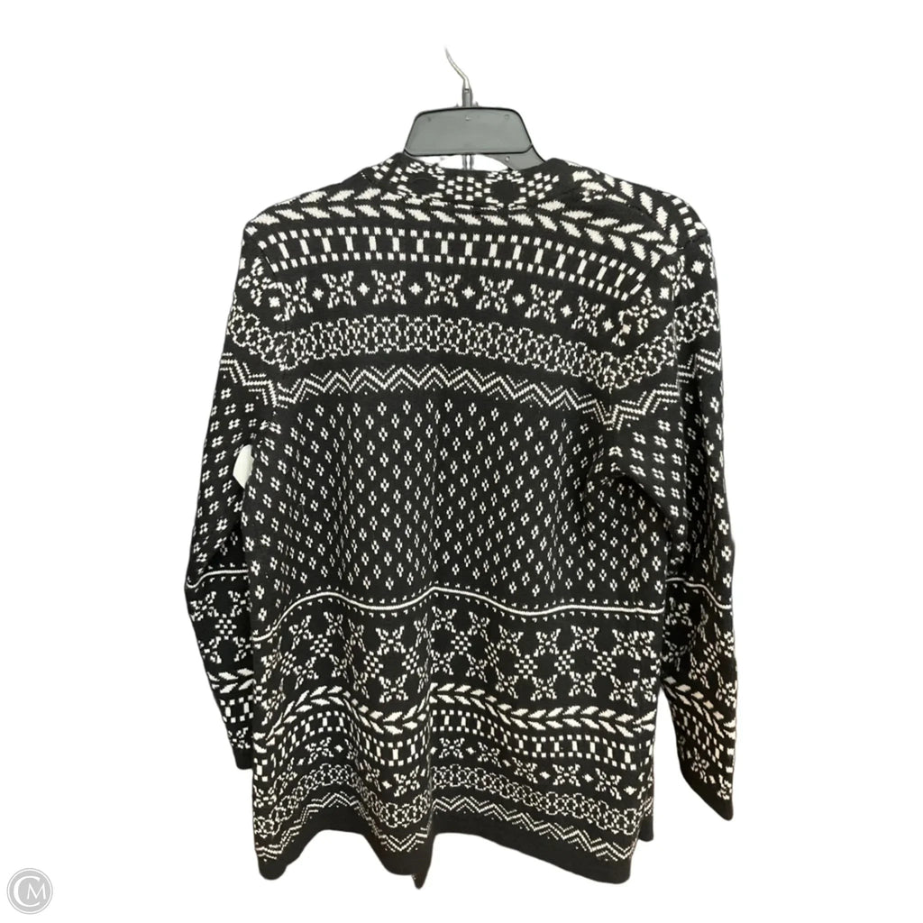 Cardigan By Talbots In Black & White, Size: Lp