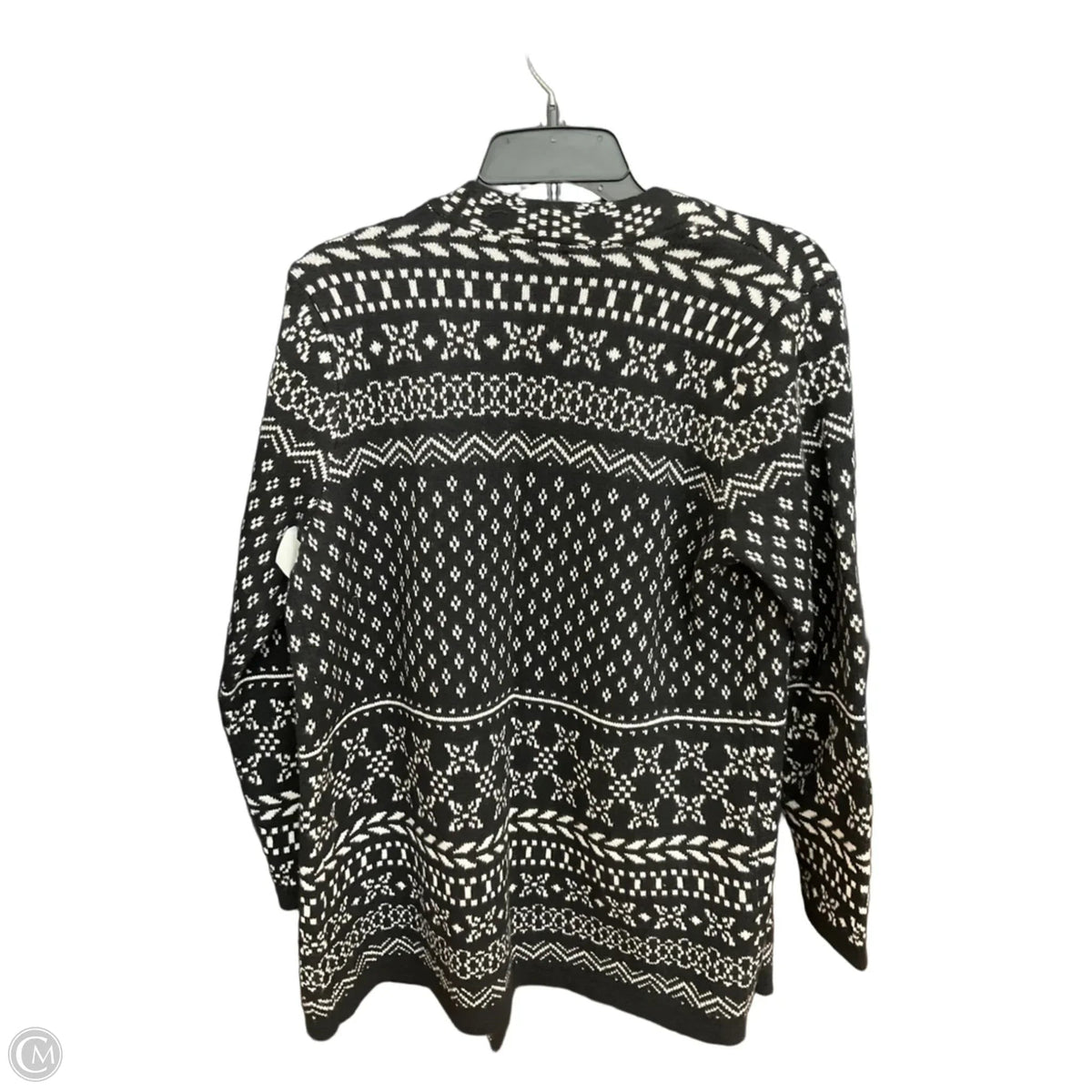 Cardigan By Talbots In Black & White, Size: Lp