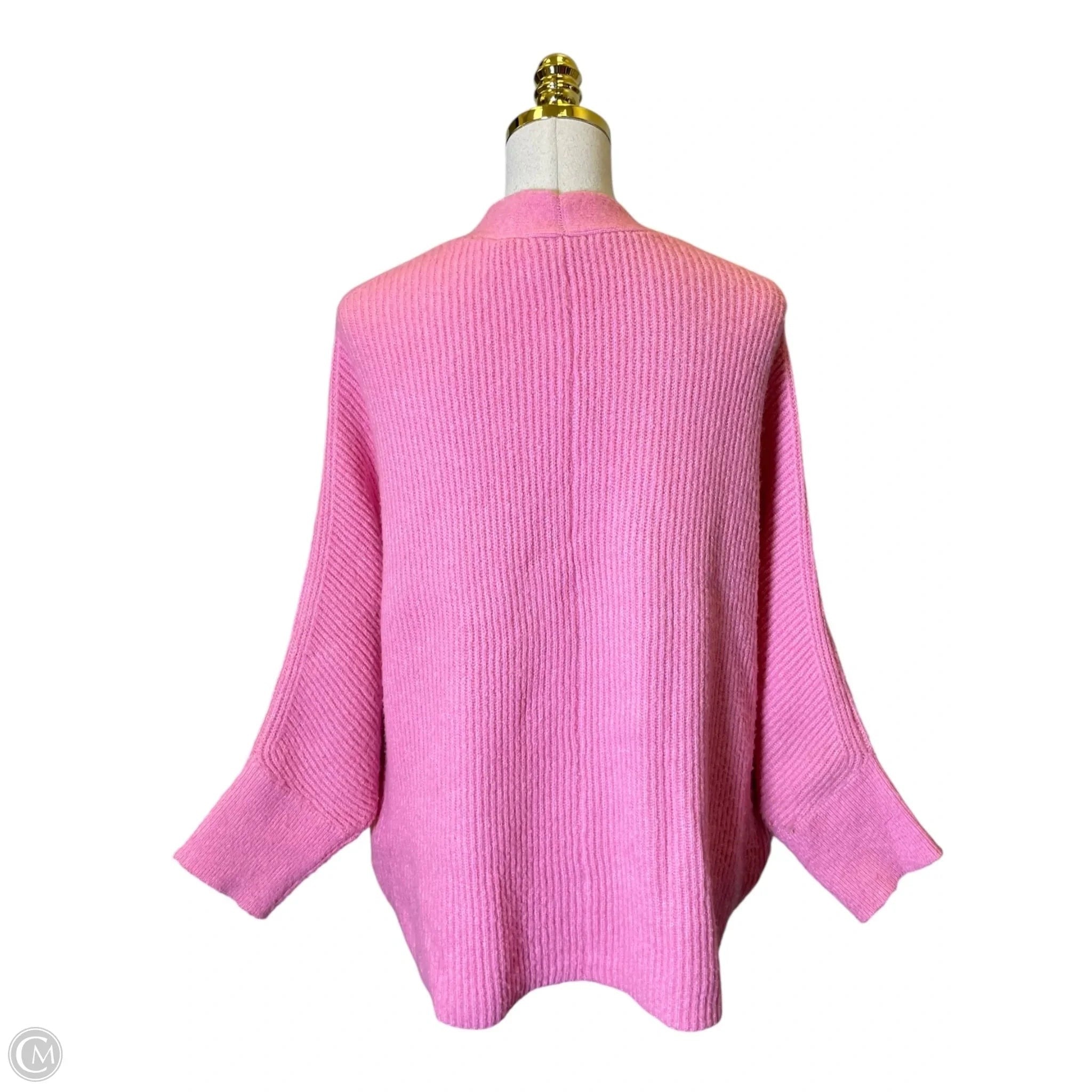 Sweater Cardigan By Dex In Pink, Size: 1x