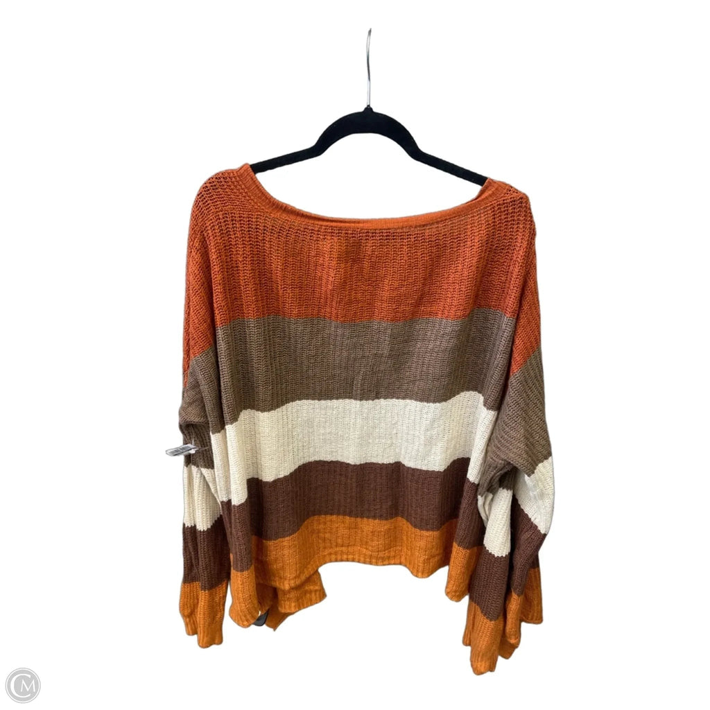 Cardigan By Clothes Mentor In Orange, Size: 2x