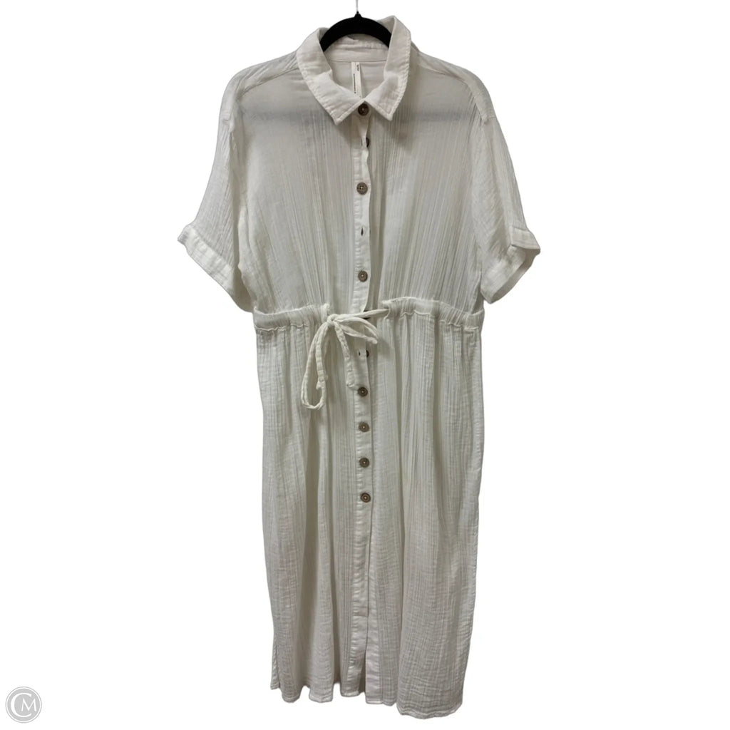 Dress Casual Maxi By Anthropologie In White, Size: Lp