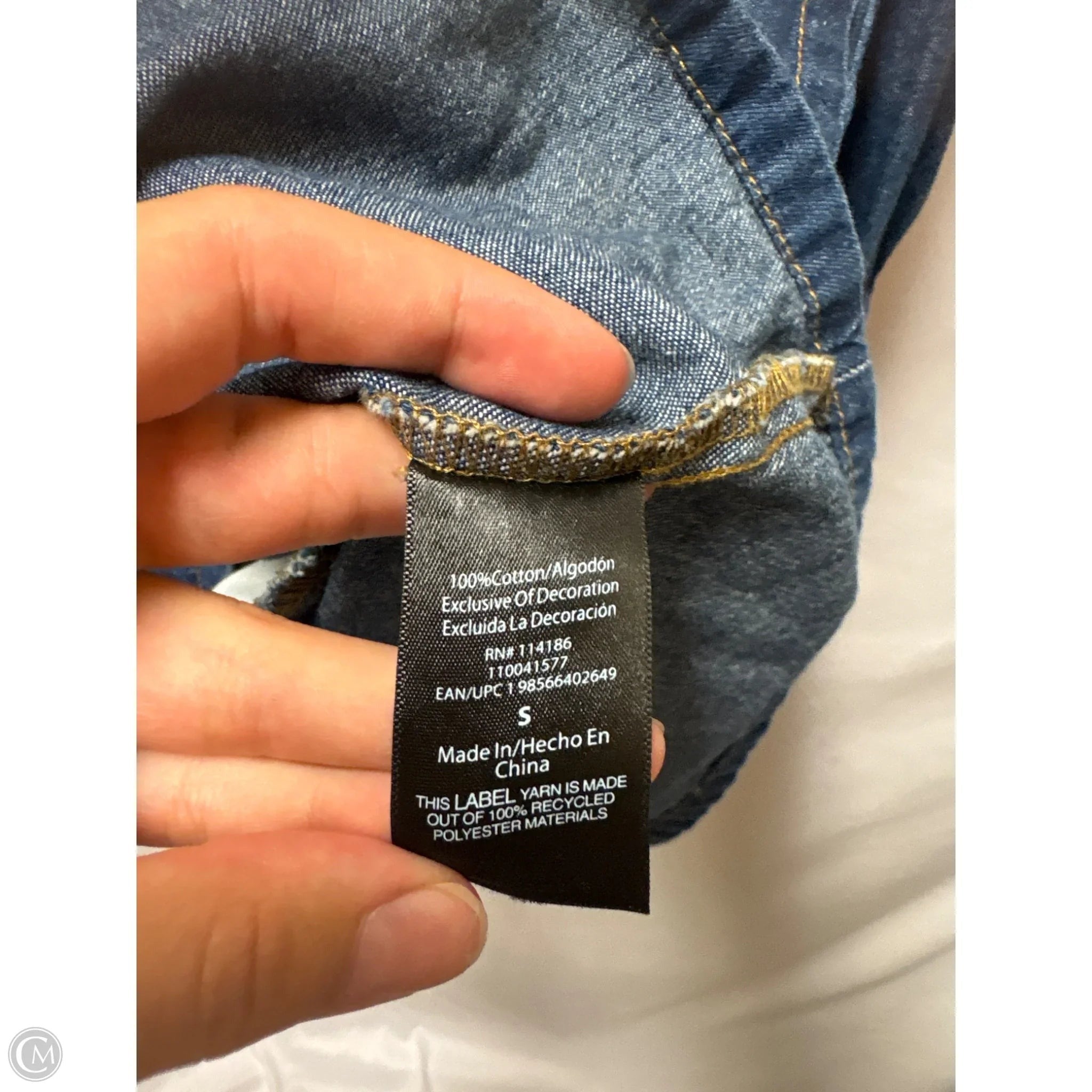 Dress Designer By Frye In Blue Denim, Size: S