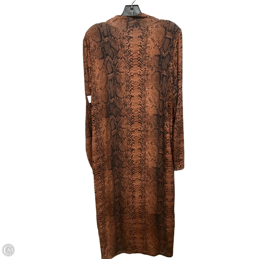 Dress Party Midi By Bar Iii In Snakeskin Print, Size: 1x