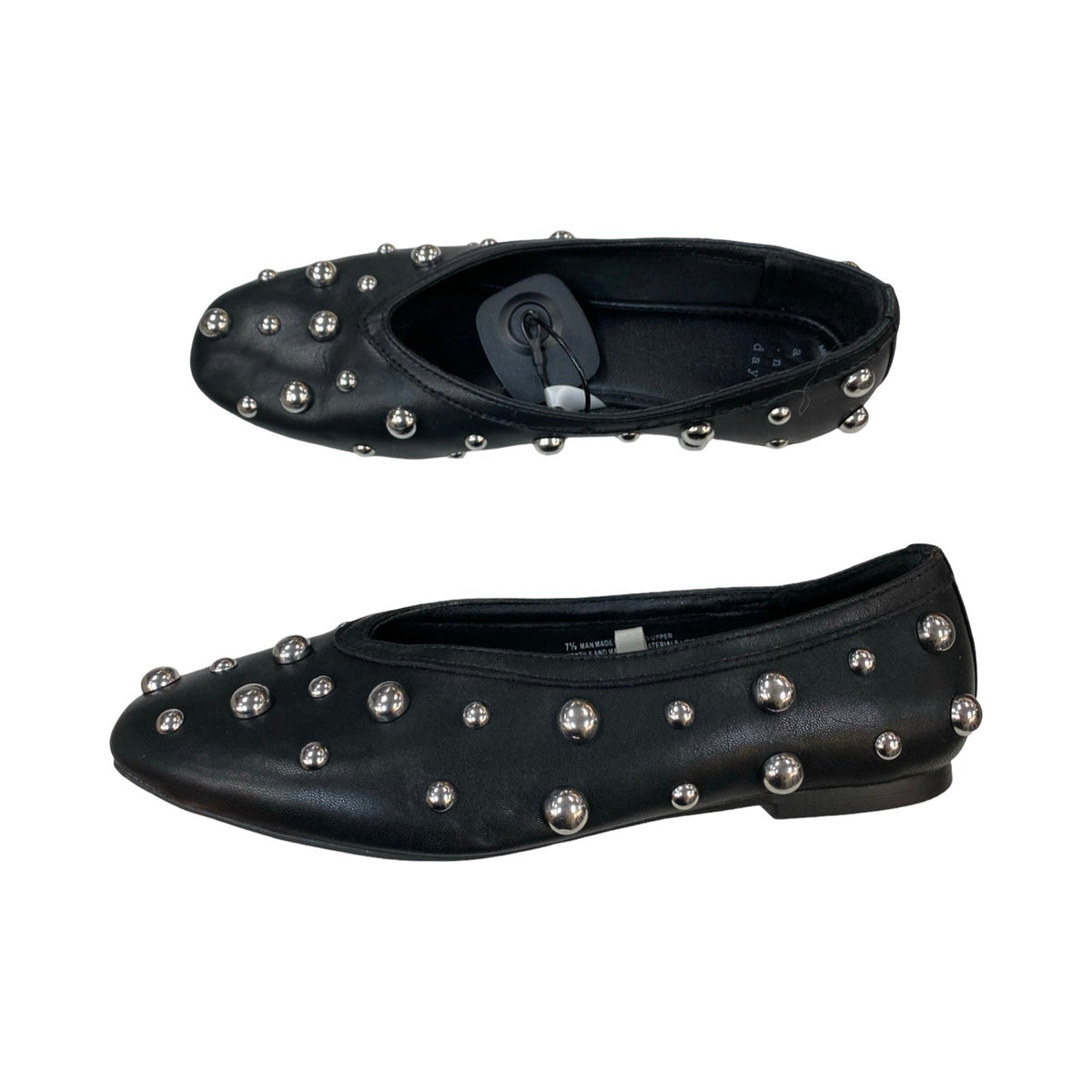 Shoes Flats By A New Day In Black & Silver, Size:7.5