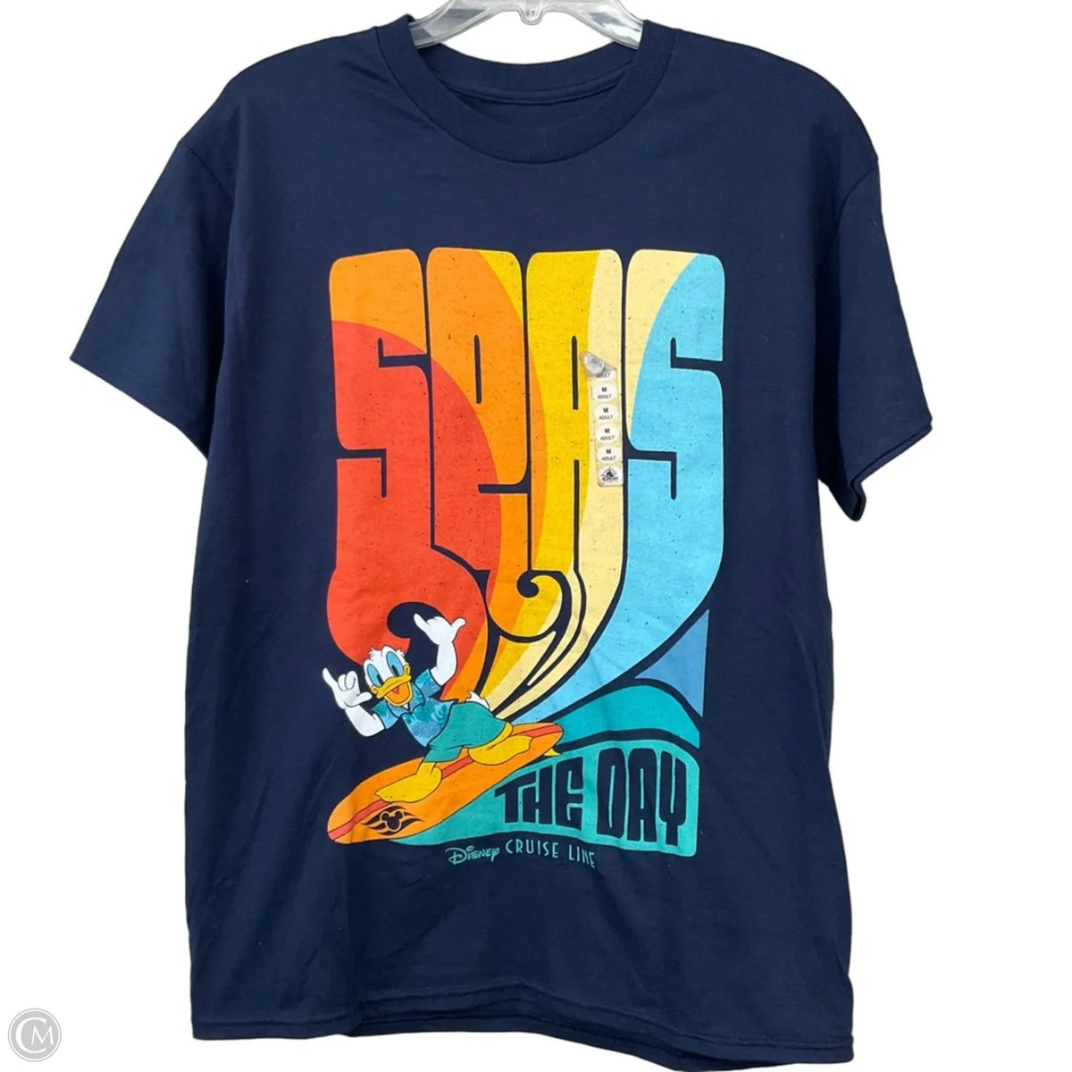 Top Short Sleeve By Disney In Navy, Size: M