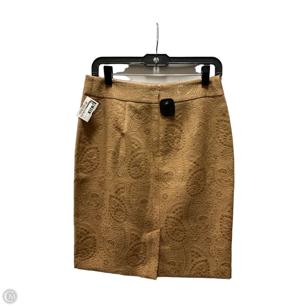 Skirt Midi By Banana Republic In Gold, Size: 4