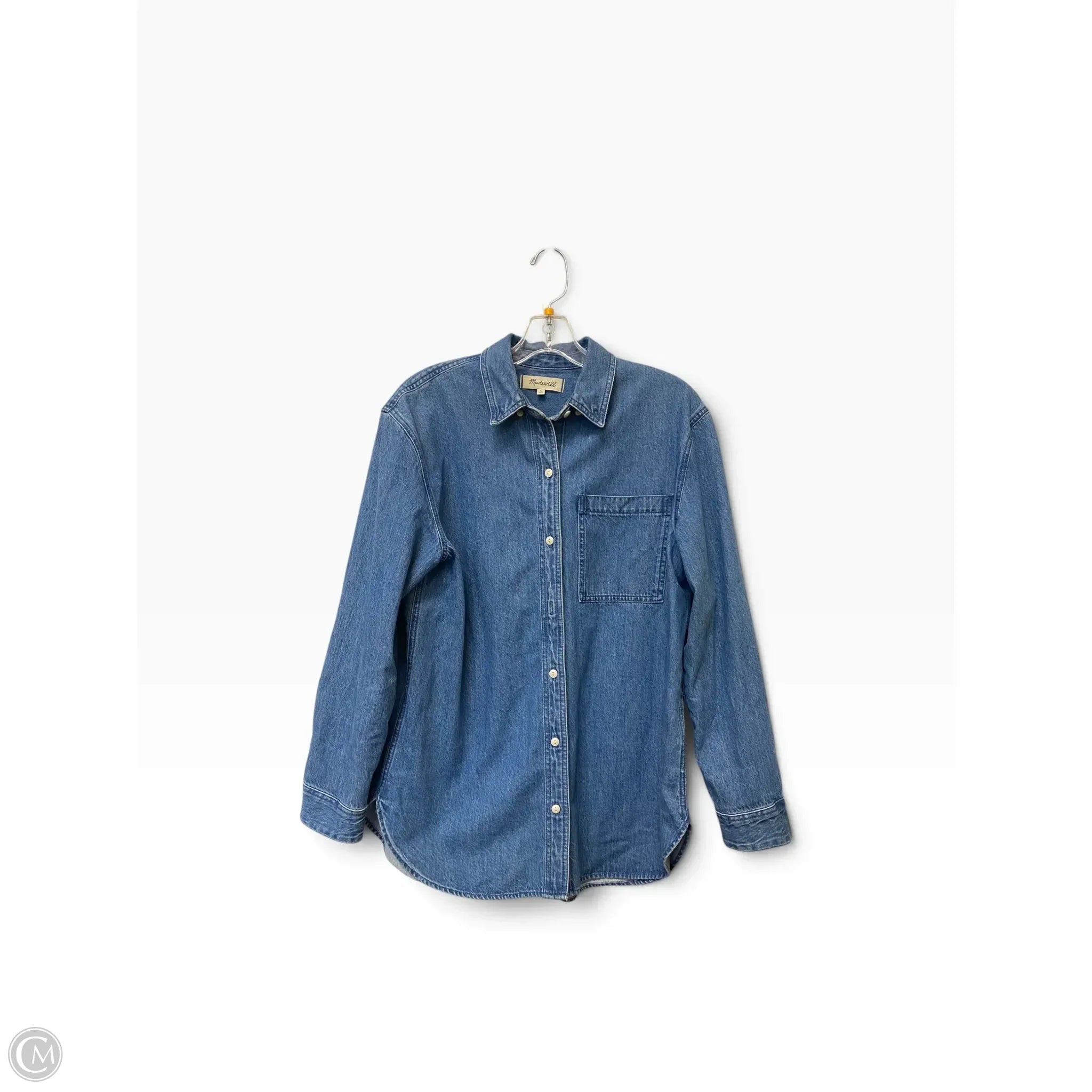 Top Sleeveless By Madewell In Blue Denim, Size: M