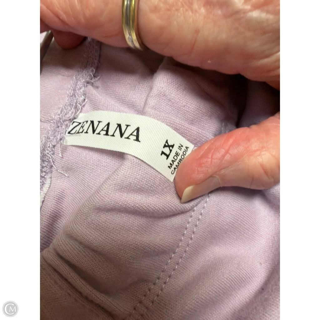 Shorts By Zenana In Purple, Size: 1x