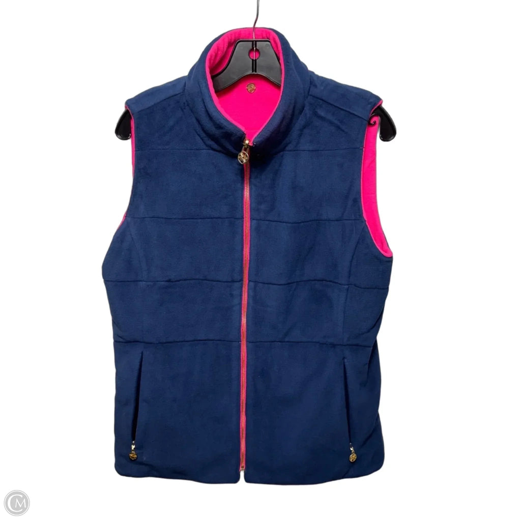 Reversible Vest Designer By Lilly Pulitzer In Blue & Pink, Size: L