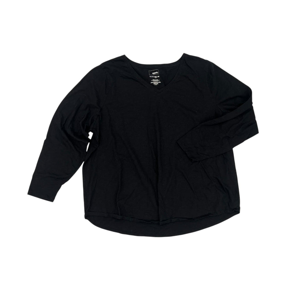 Top 3/4 Sleeve By Lands End In Black, Size:3X