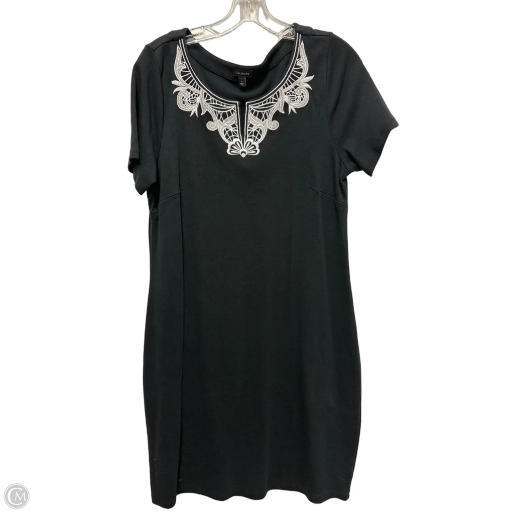Dress Casual Midi By Talbots In Navy, Size: L