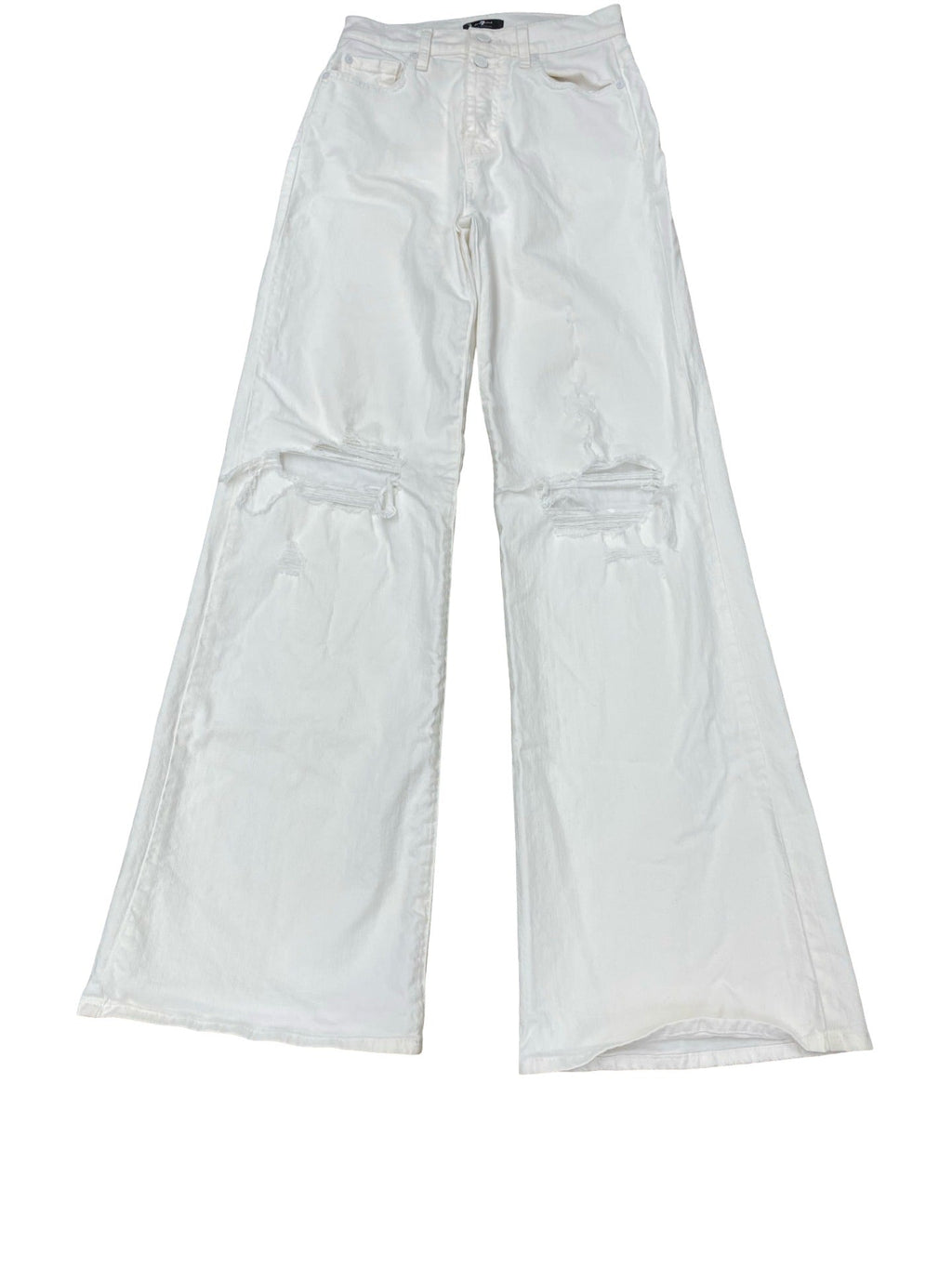 Jeans Boot Cut By 7 For All Mankind In White, Size:4