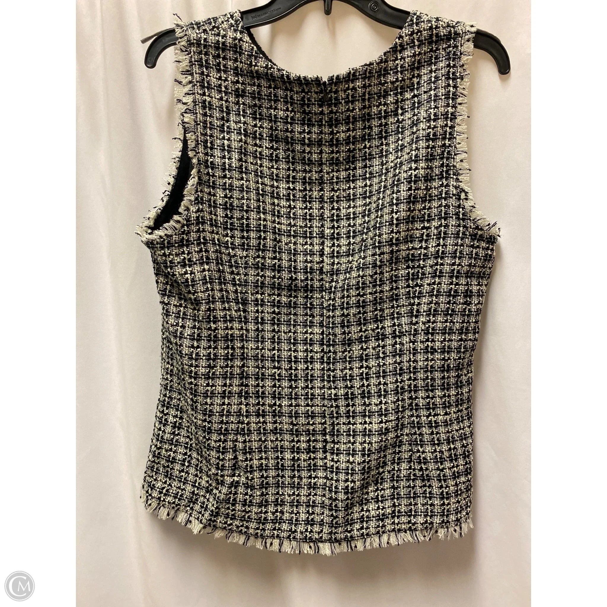 Top Sleeveless By Ann Taylor In Black, Size: L