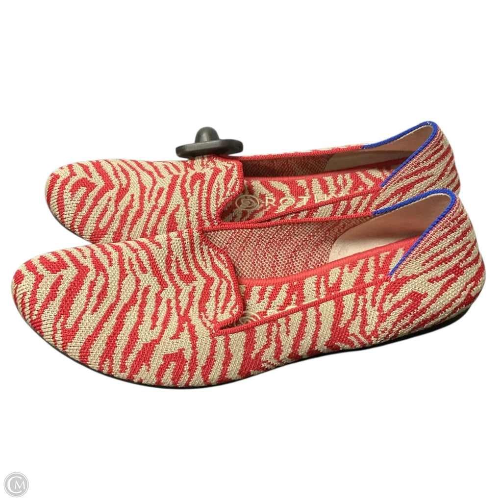 Shoes Flats By Rothys In Red & Tan, Size: 7