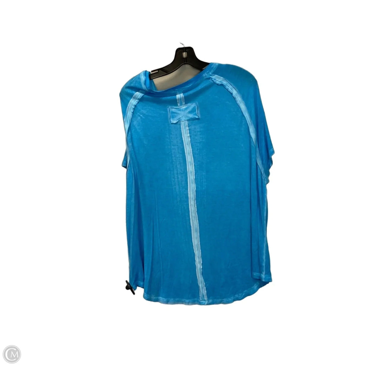 Top Short Sleeve By Zenana In Blue, Size: L