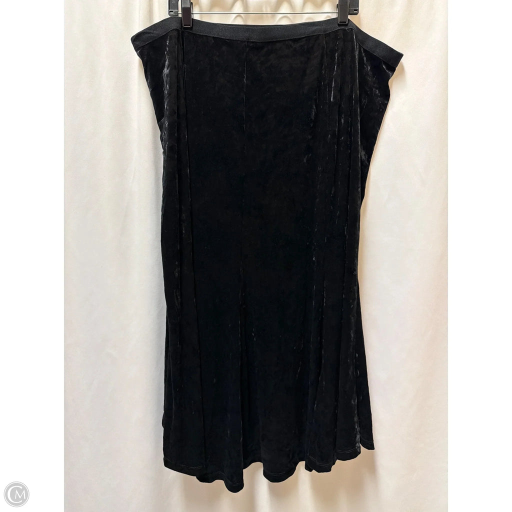 Skirt Maxi By Isaac Mizrahi Live Qvc In Black, Size: 2x