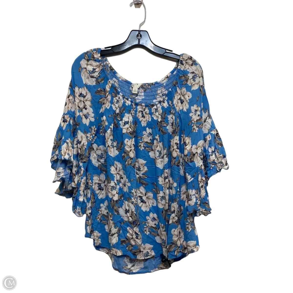 Top 3/4 Sleeve By Cato In Blue, Size: L