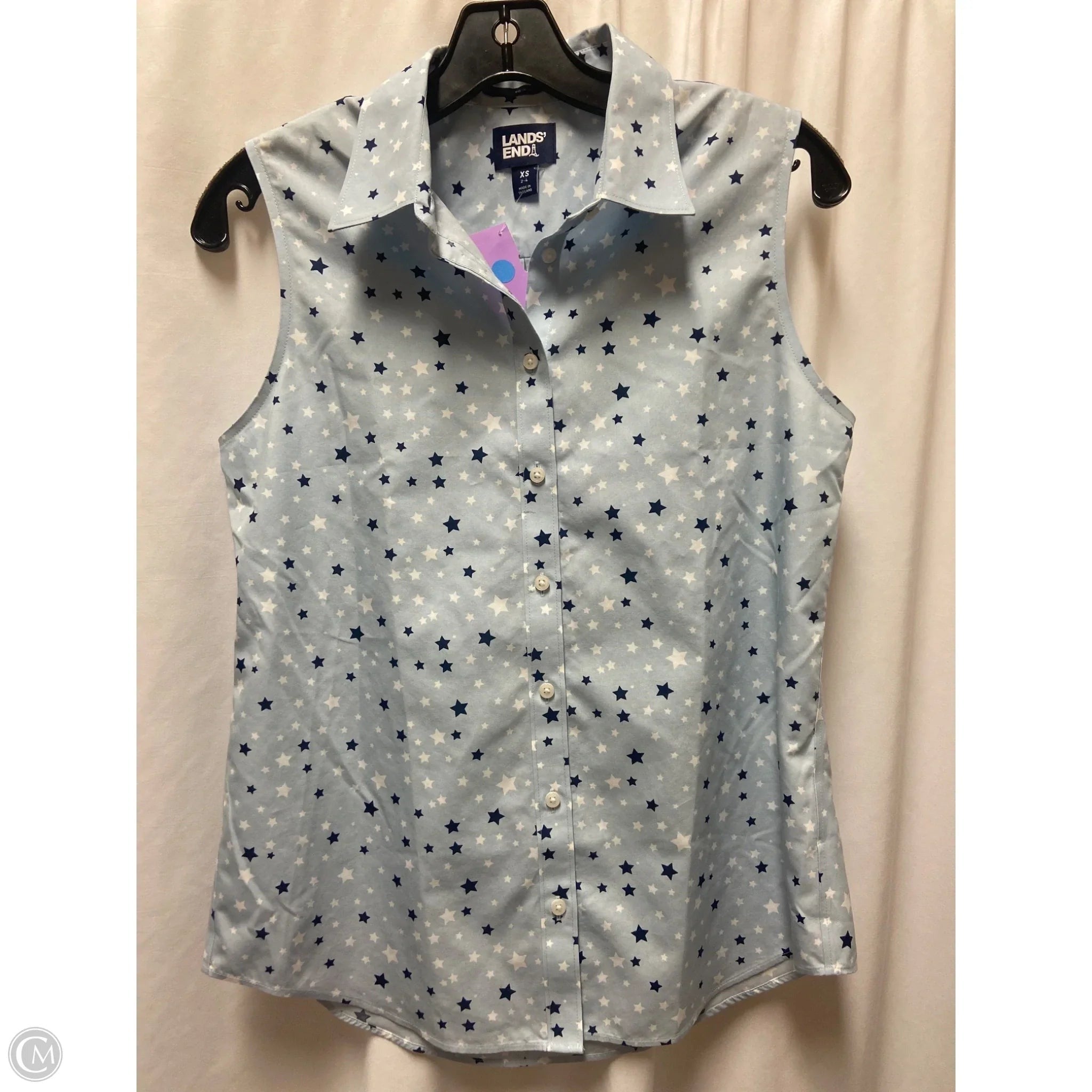 Top Sleeveless By Lands End In Blue, Size: Xs