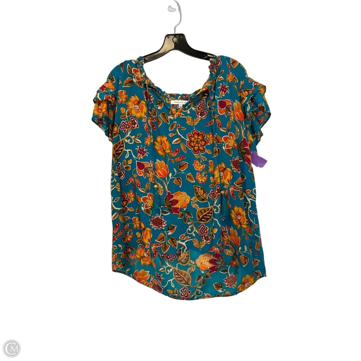 Top Short Sleeve By Rose And Olive In Blue, Size: Xl