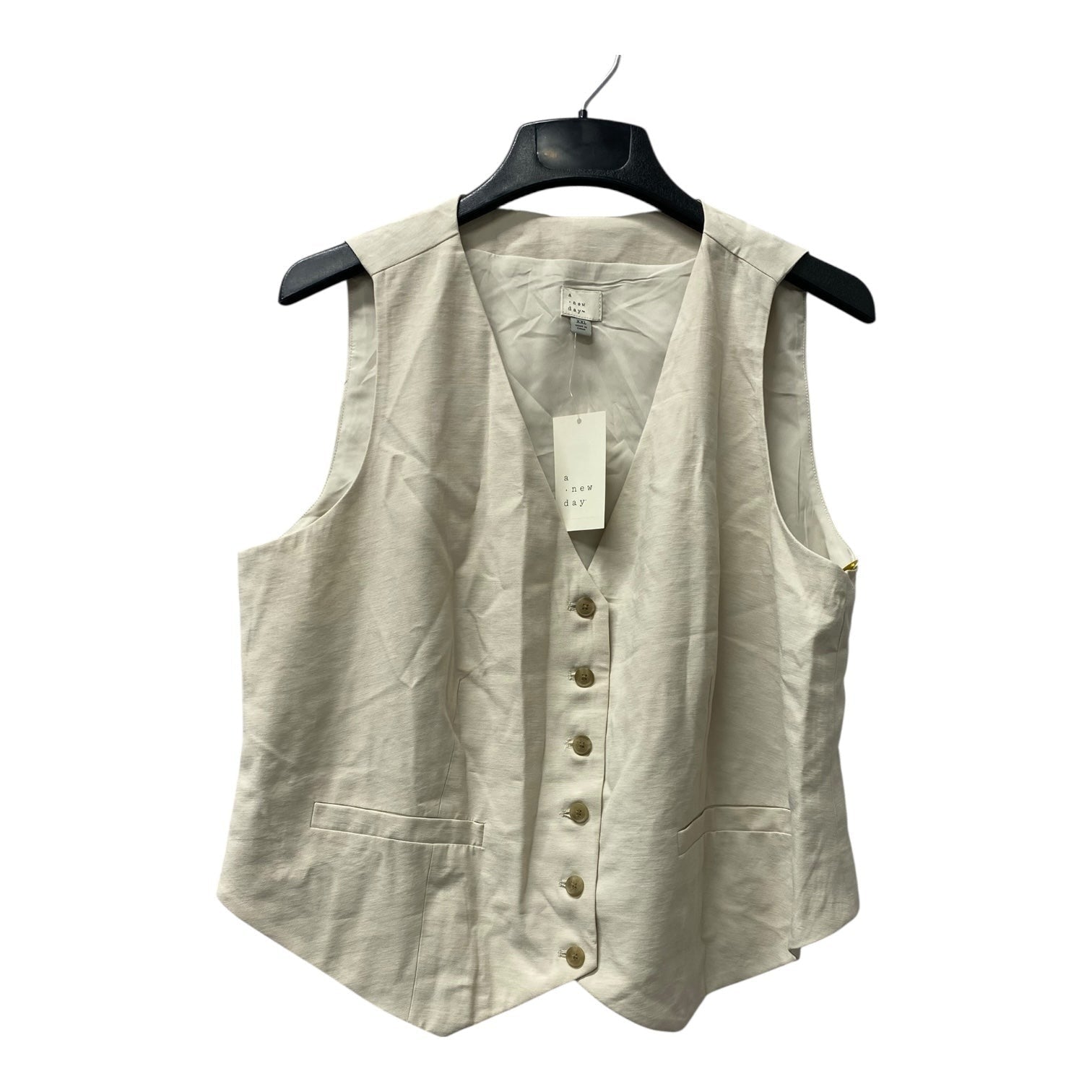 Vest Other By A New Day In Cream, Size:2X