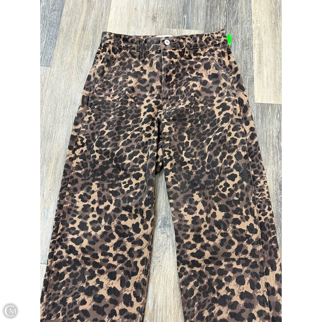 Jeans Wide Leg By Abercrombie And Fitch In Animal Print, Size: 2