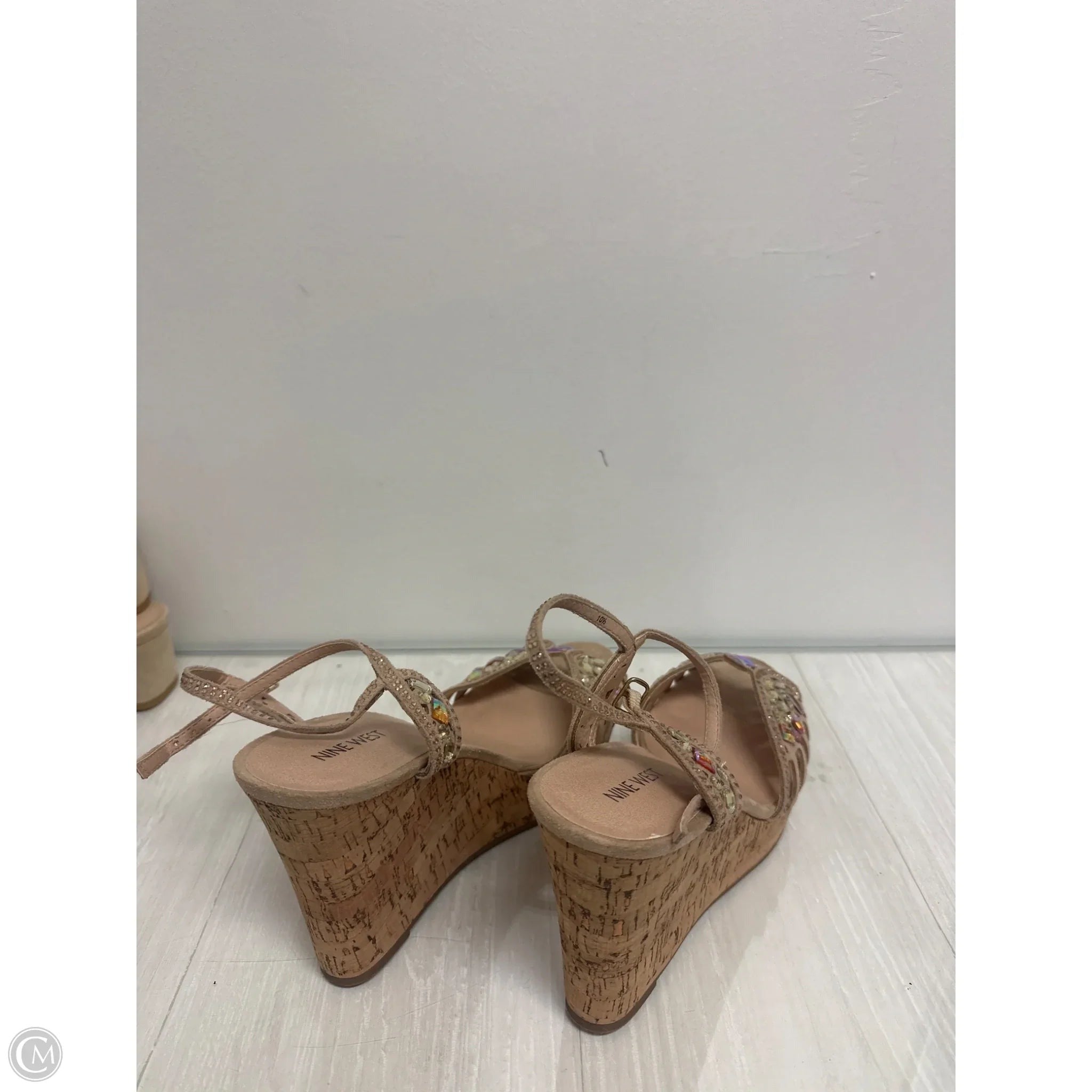 Shoes Heels Block By Nine West In Tan, Size: 11