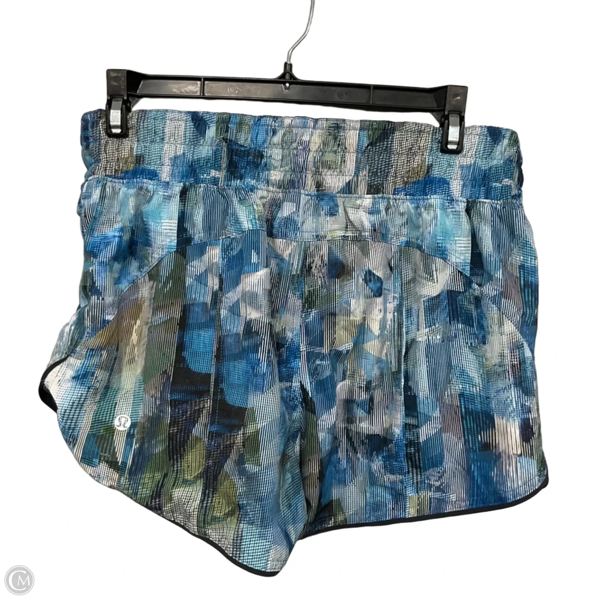 Athletic Shorts By Lululemon In Blue & Green, Size: 6