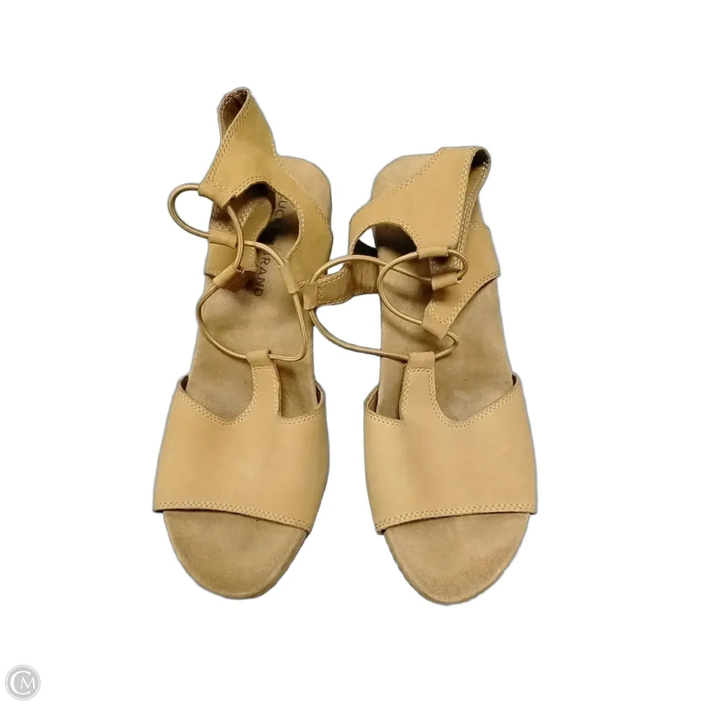 Shoes Heels Wedge By Lucky Brand In Brown, Size: 7.5