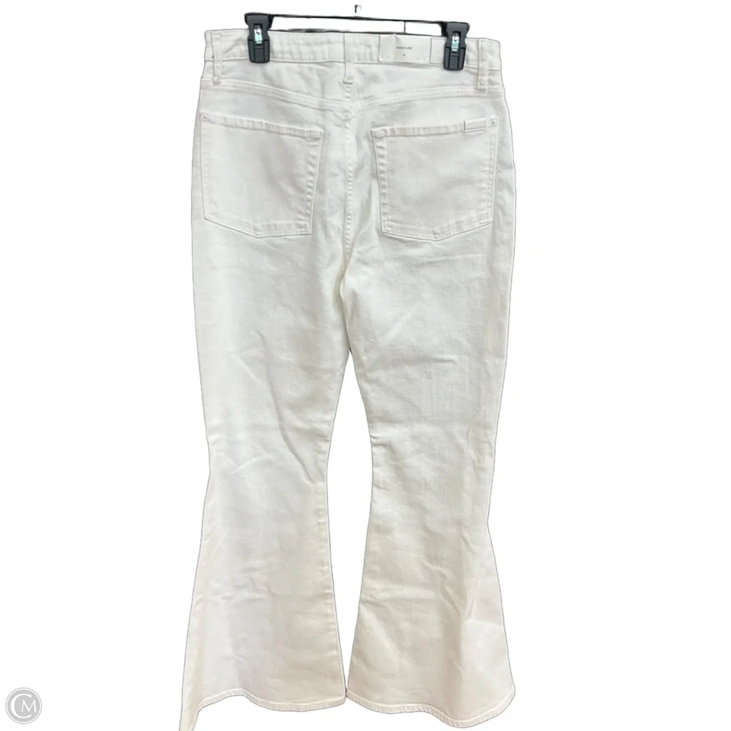 Jeans Flared By 7 For All Mankind In White, Size: 12