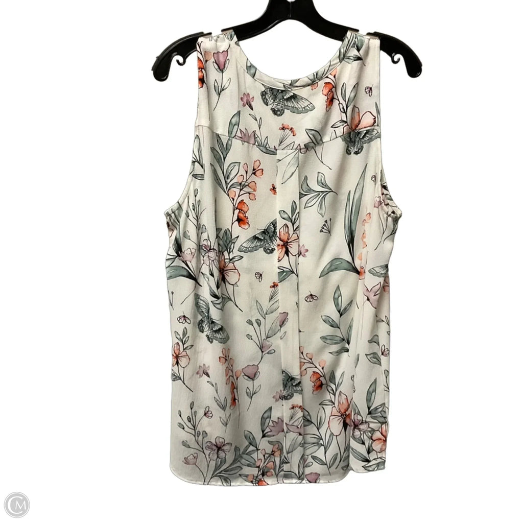 Top Sleeveless By Clothes Mentor In White, Size: Xl