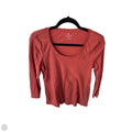 Top Long Sleeve Basic By Talbots In Orange, Size: L
