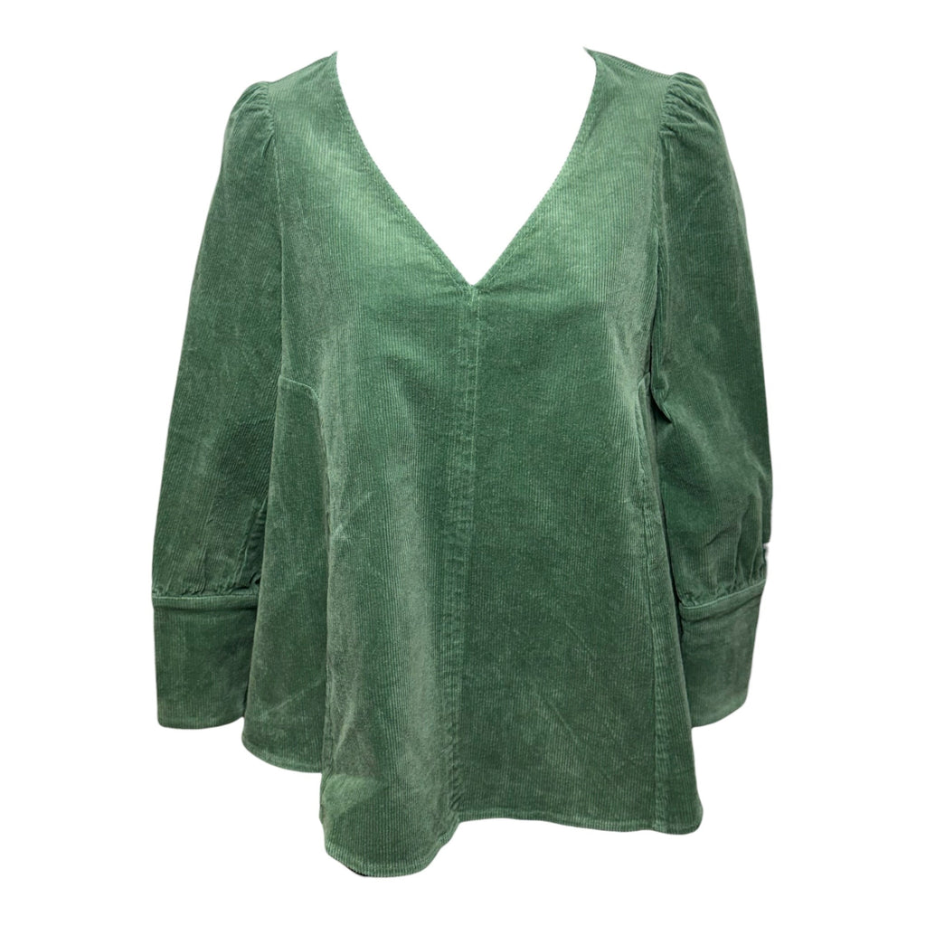 Sea Sage Green Corduroy Babydoll Top Designer By Tuckernuck In Green, Size: Xs