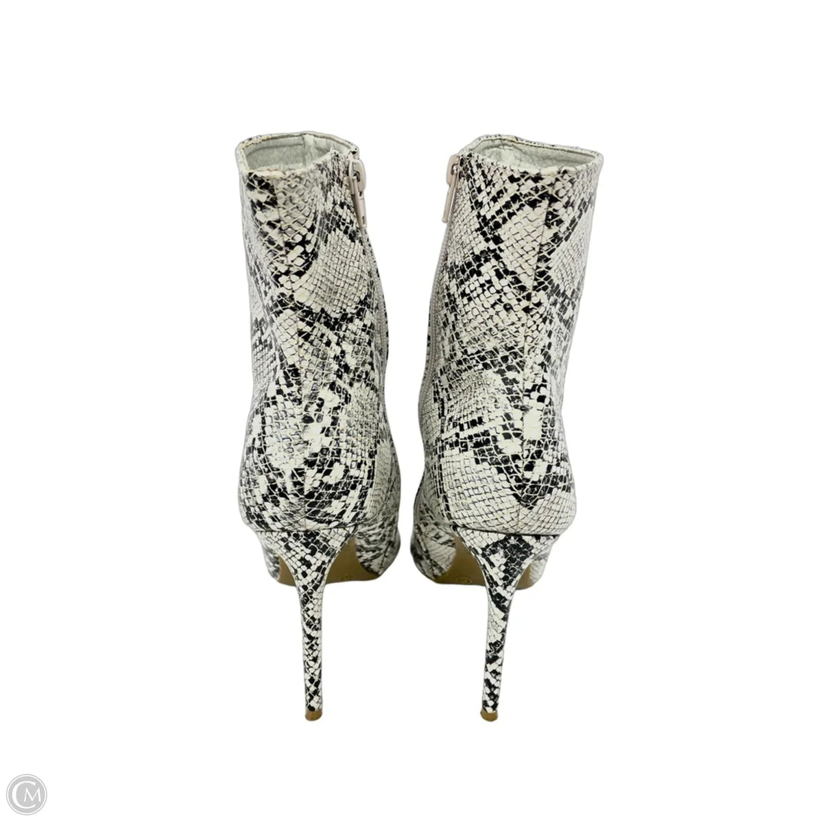 Boots Ankle Heels By Fashion Nova In Snakeskin Print, Size: 8