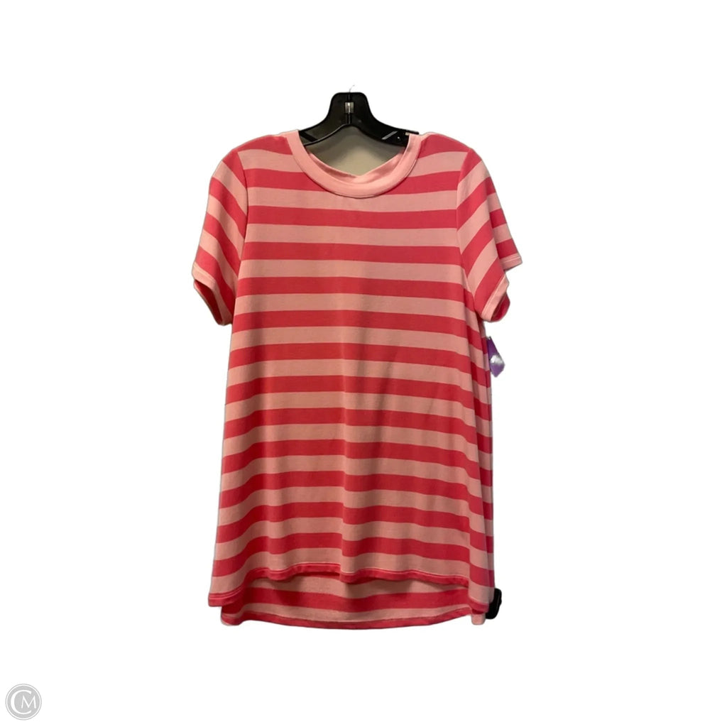Top Short Sleeve Basic By Crown And Ivy In Pink, Size: L