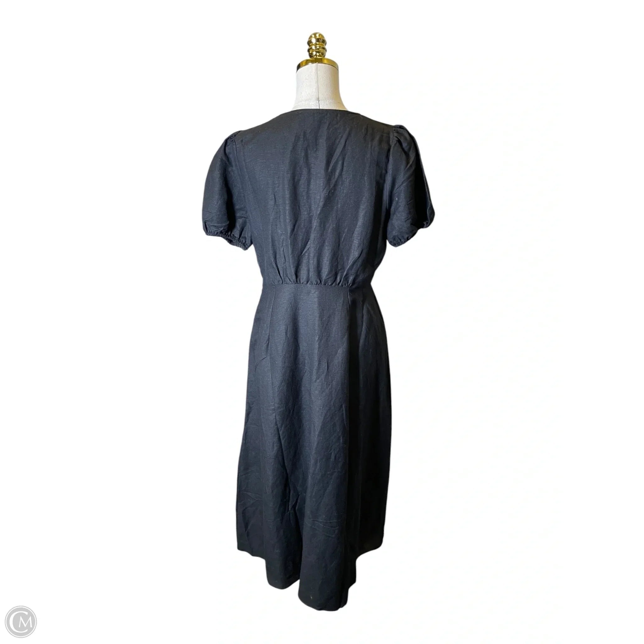 Dress Casual Midi By Loft In Black, Size: 10p