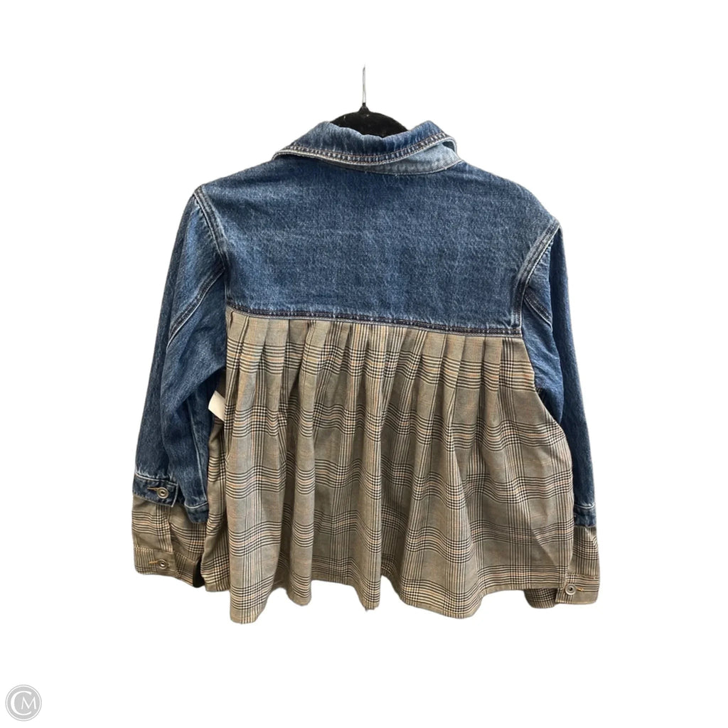 Jacket Denim By Tribal In Blue Denim, Size: S