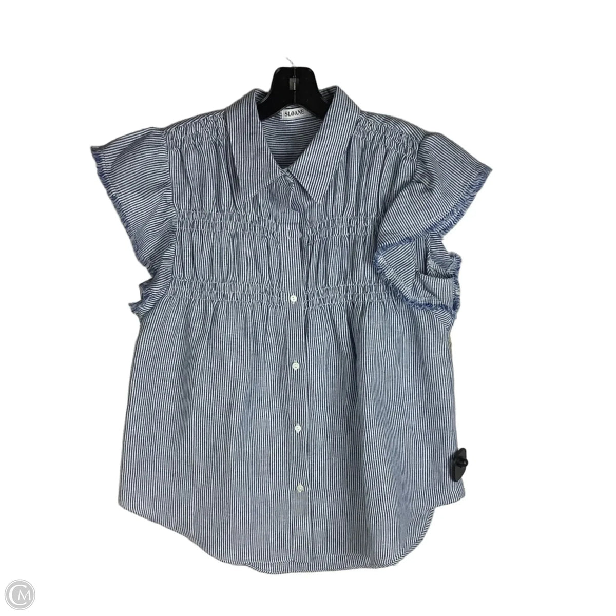 Top Short Sleeve By Cmc In Striped Pattern, Size: L