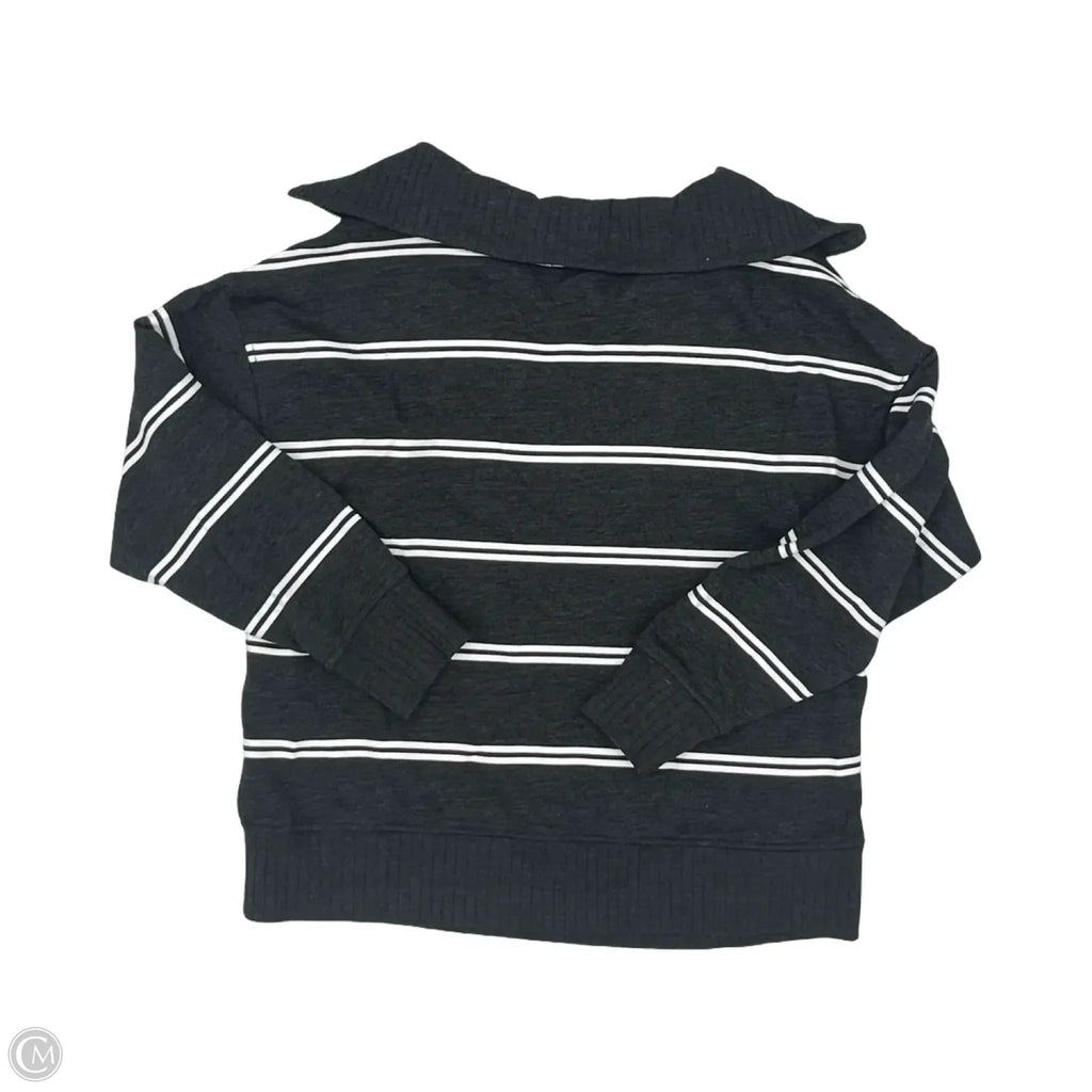 Top Long Sleeve By Maurices In Grey & White, Size: M