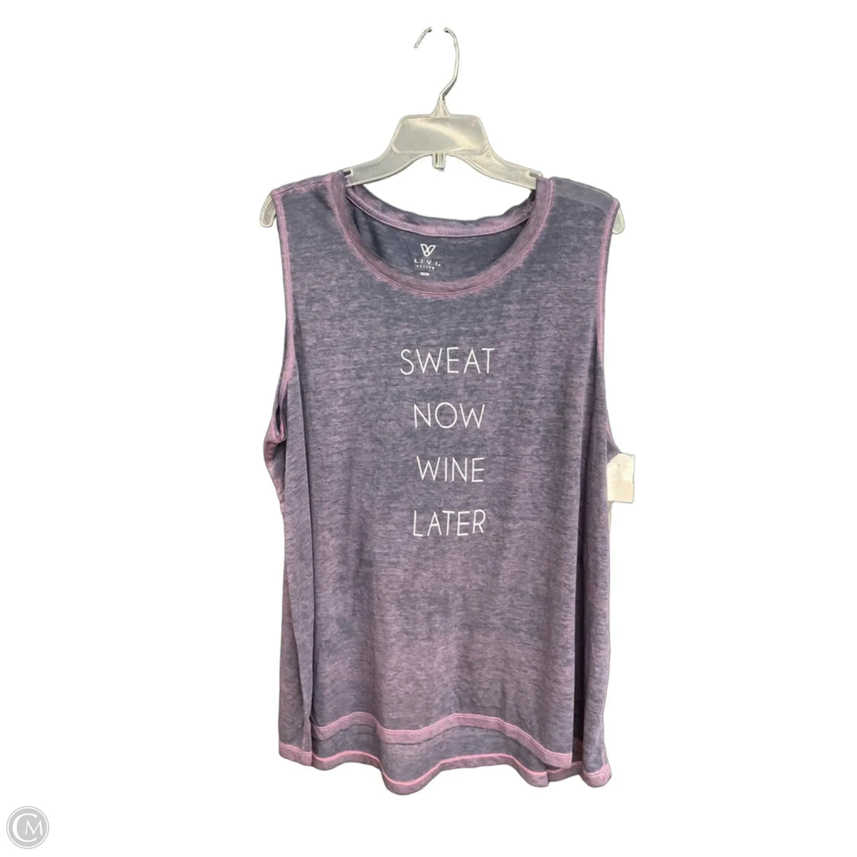 Athletic Tank Top By Livi Active In Blue, Size: 3x
