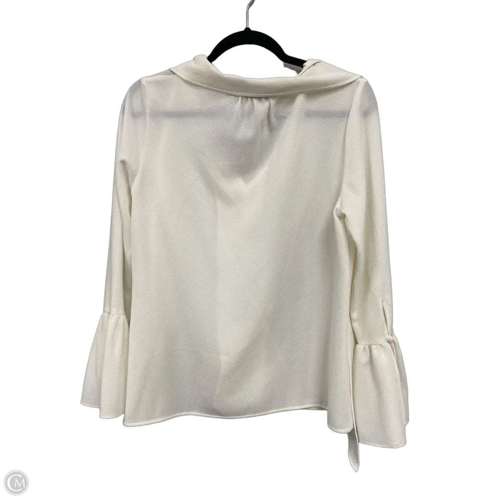 Blouse Long Sleeve By Eva Mendes In Cream, Size: M