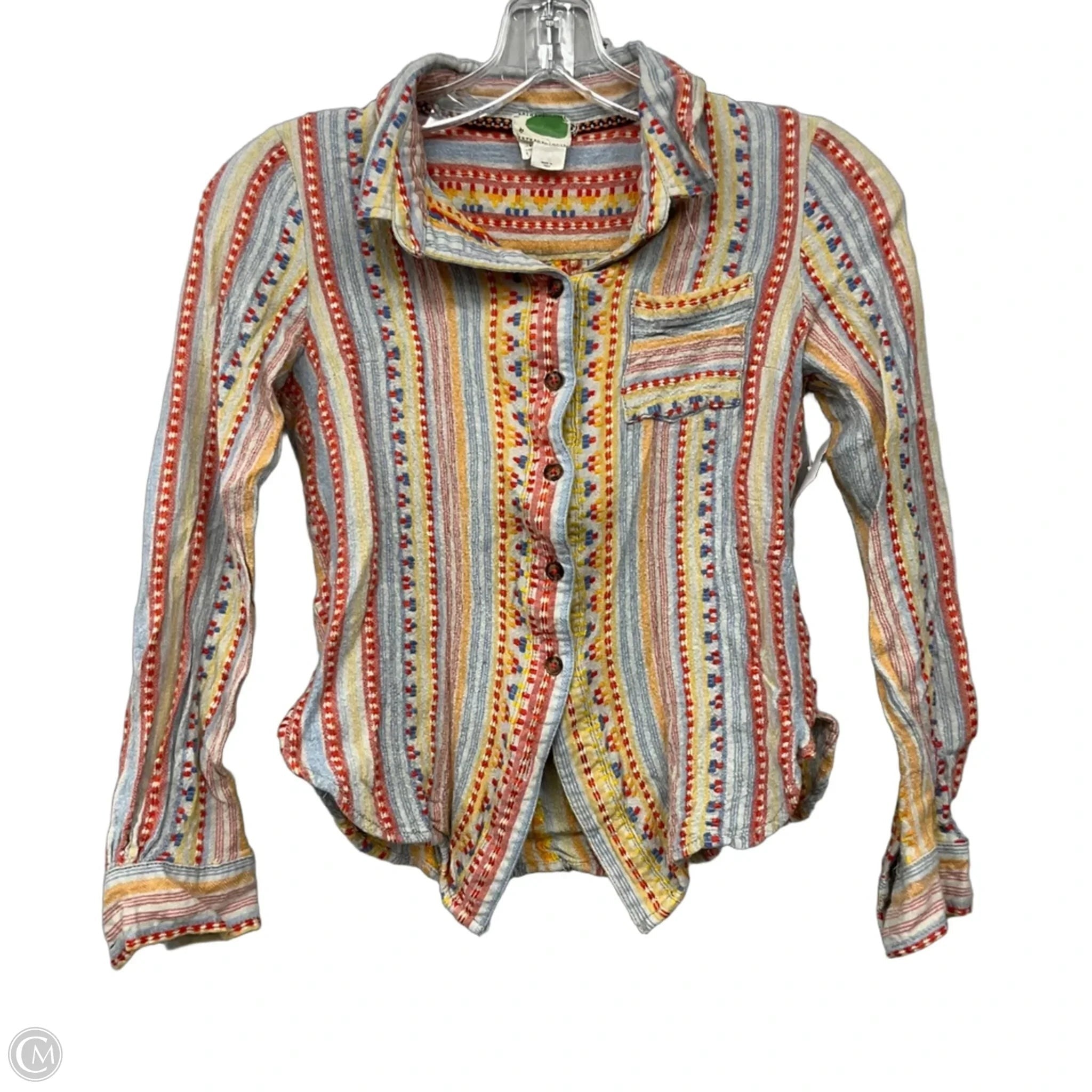 Top Long Sleeve By Anthropologie In Multi-colored, Size: S