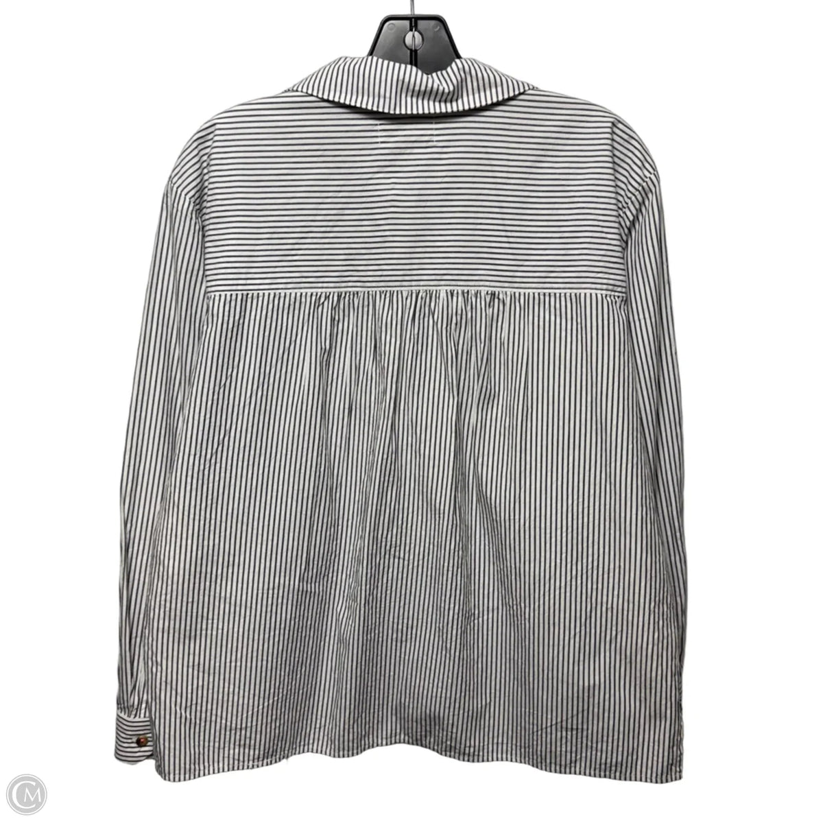 Sequin Embellished Top Long Sleeve By Maeve In Striped Pattern, Size: 4