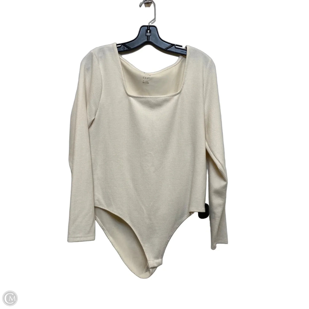 Bodysuit By A New Day In Cream, Size: Xxl