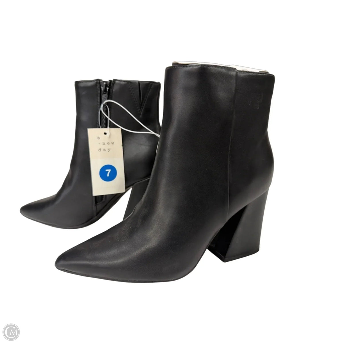 Boots Ankle Heels By A New Day In Black, Size: 7